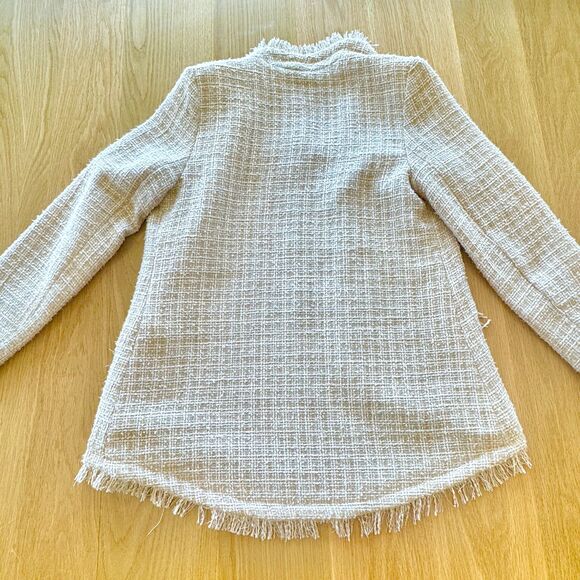 Tweed and Fringe Blush Pink Jacket - Women's Medium - Picture 5 of 6